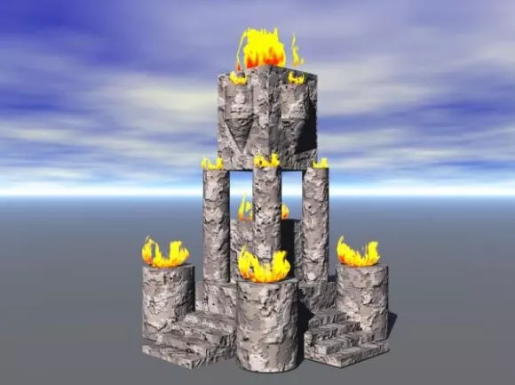 Medieval Big Stone Castle 3d model