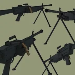 Rifle Gun Fn249 3d model