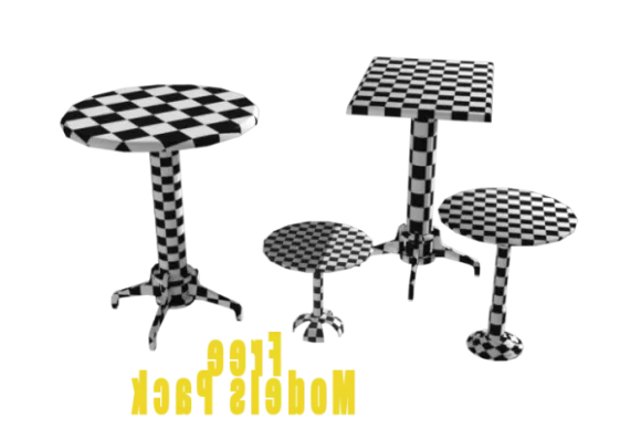 Antique Wood Bedside Table 3d model