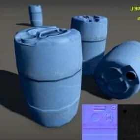 Fabric Barrel Stack 3d model