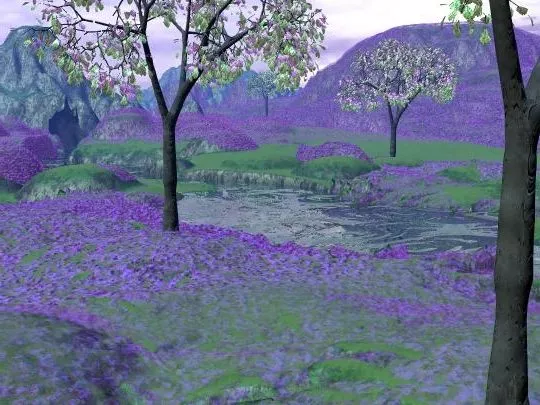 Fairy Spring With Trees Landscape 3d model Fairy Spring With Trees Landscape 3d model