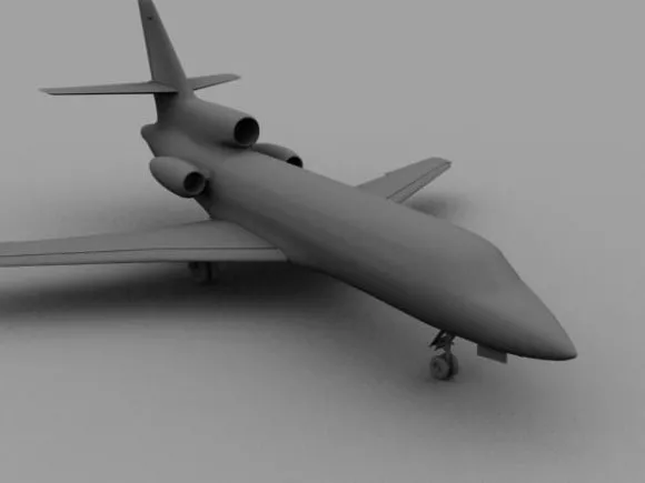 Hunter Vehicle Futuristic Aircraft 3d model