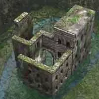 Fantastic Ruine Castle Building 3d model
