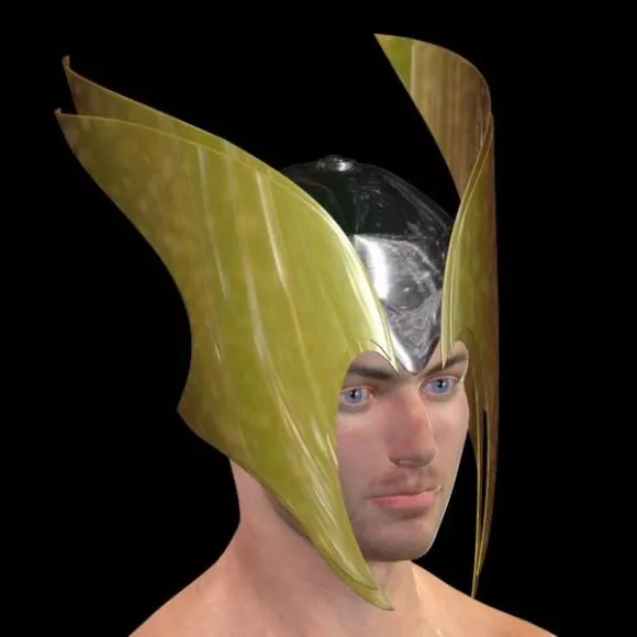 Male Character With Warrior Helmet 3d model Male Character With Warrior Helmet 3d model