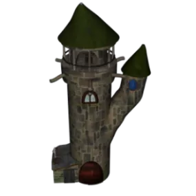 Fantasy Log House 3d model