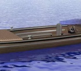 Convertible Fast Boat Without Cover 3d model