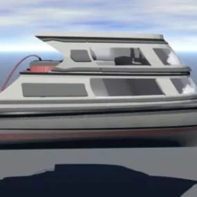White Fast Yatch 3d model