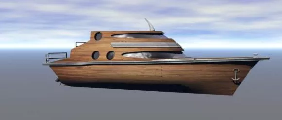 Fast Boat Wooden Coat 3d model Fast Boat Wooden Coat 3d model