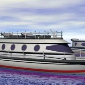 Fast Boat Yatch Traveler Ship 3d model