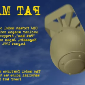 Fat Man Nuke Bomb 3d model