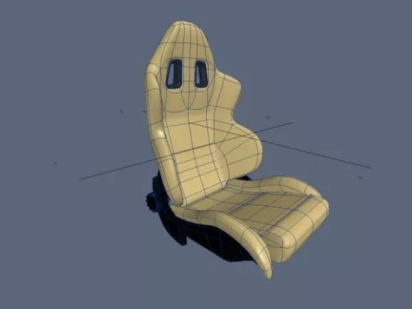 Sedan Car 90s Style 3d model