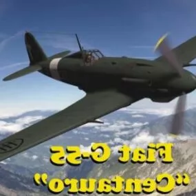 Vintage Fighter Aircraft Fiat G55 3d model