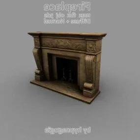Classic Fireplace Furniture 3d model