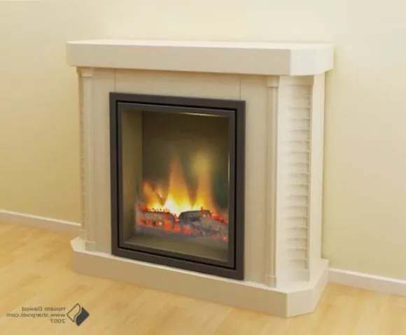 Modern Flat Fireplace 3d model Modern Flat Fireplace 3d model