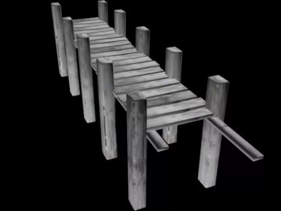 Boardwalk Bridge 3d model Boardwalk Bridge 3d model