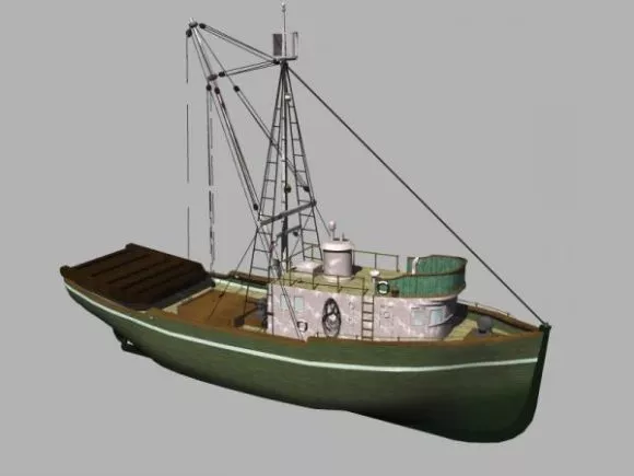 Ancient Sailing Boat 3d model