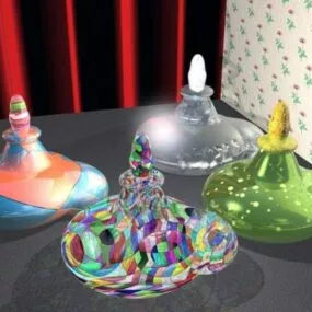 Glass Vase Christmas Gift 3d model