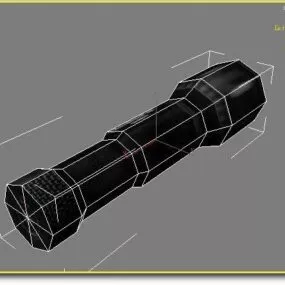 Black Flash Light 3d model
