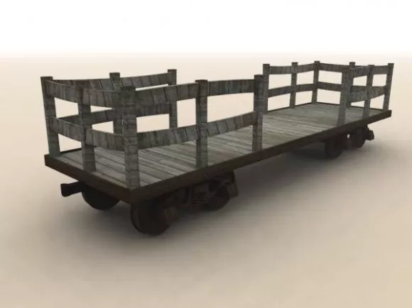 Truck Trailer Cart 3d model Truck Trailer Cart 3d model