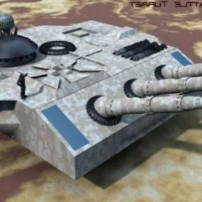 Main Battle Turret Artillery 3d model