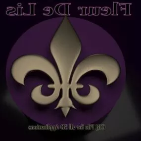 Fleur De Lis Shape Decoration 3d model