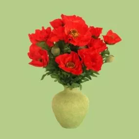 Rose Flower Potted 3d model