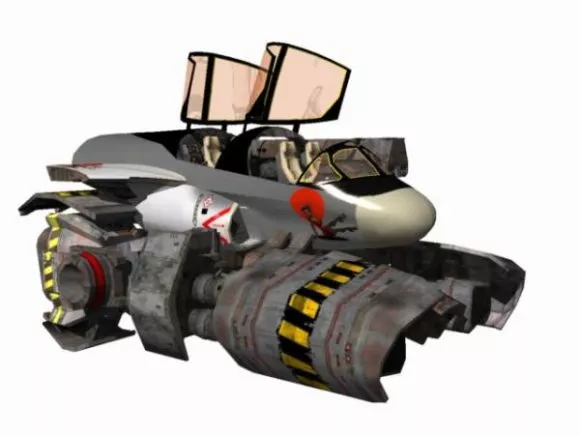 Xwing Futuristic Spaceship 3d model