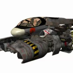 Flyer Tug Futuristic Spacecraft 3d model