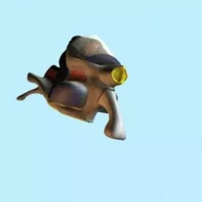 Flying Bike Futuristic Vehicle 3d model