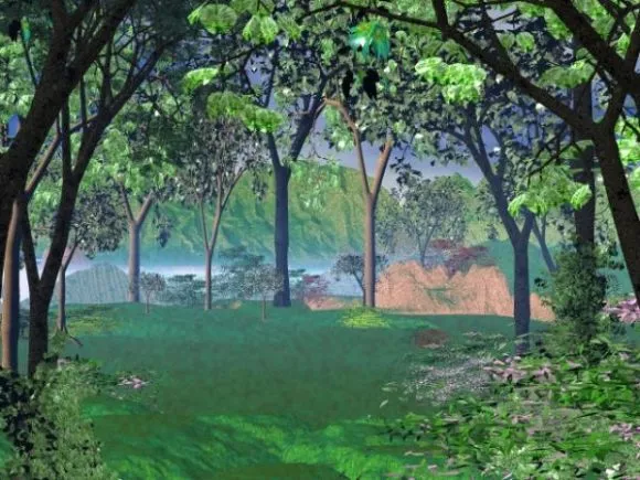 Mountain With Green Tree 3d model