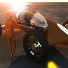 Neo Formula Robot Character 3d model