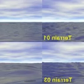 Water Terrain Landscape 3d model