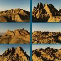 Fractal Mountain Terrain 3d model