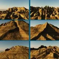 Fractal Mountain Landscape 3d model