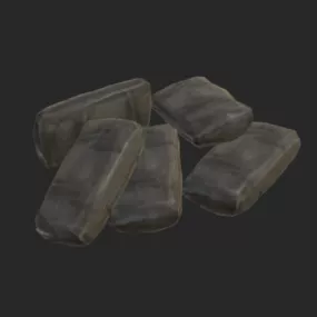 Old Bag Pile Stack 3d model