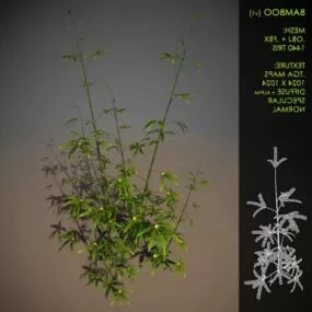 Bamboo Tree Bamboo Plant Bush 3d model