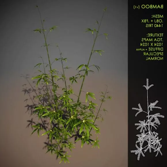 Bamboo Tree Bamboo Plant Bush 3d model Bamboo Tree Bamboo Plant Bush 3d model
