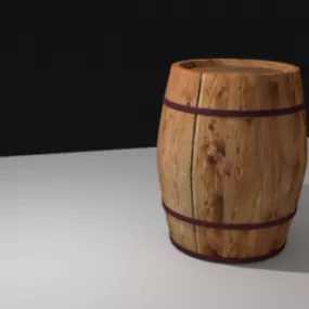 New Wood Barrel 3d model