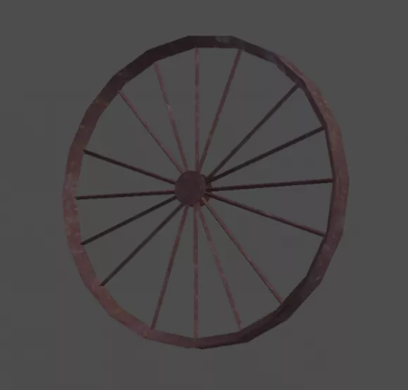 Vintage Rustic Bicycle Wheel 3d model Vintage Rustic Bicycle Wheel 3d model