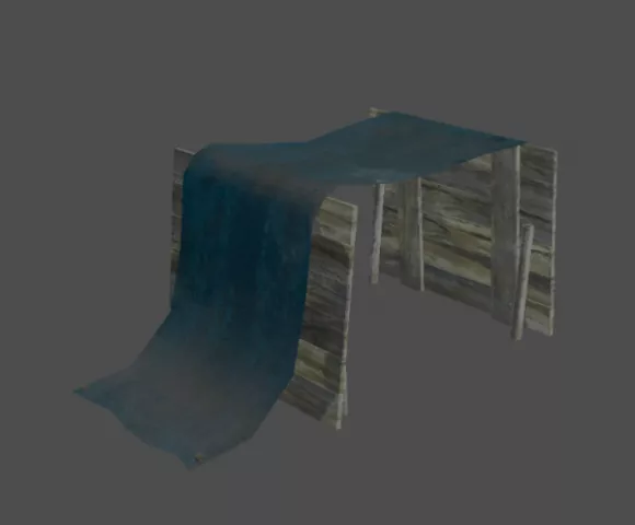 Crate Box With Cloth Textile 3d model Crate Box With Cloth Textile 3d model