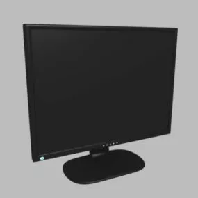 Black Lcd Screen Early Style 3d model