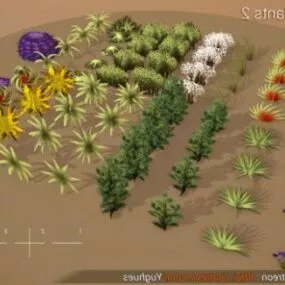 Hand Painted Plant Tree 3d model