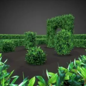 Fence Hedges Plant 3d model