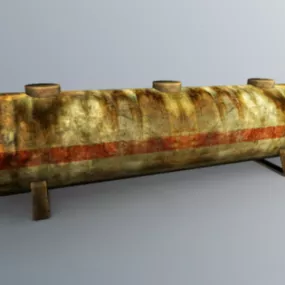 Rustic Oil Tank 3d model