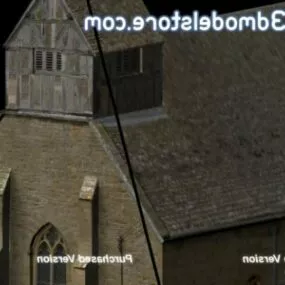 Medieval Church Ancient Building 3d model