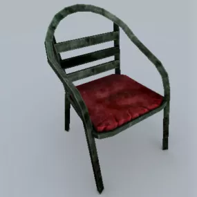 Old Metal Chair 3d model