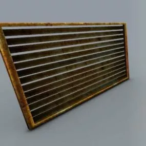 Rustic Steel Window 3d model