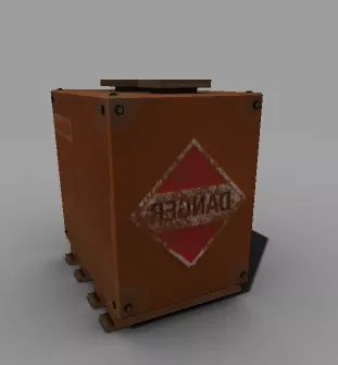 Old Oil Box 3d model Old Oil Box 3d model