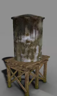 Pixel Block Game Building 3d model