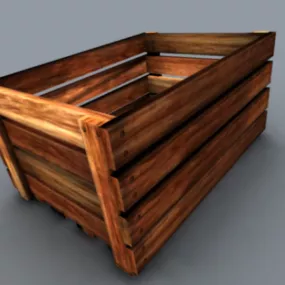 Wooden Box Pallet Wood 3d model